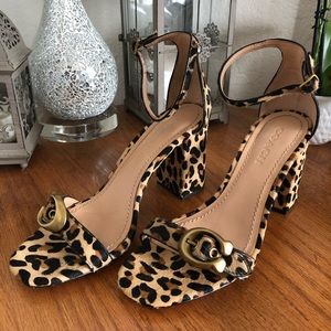 Coach calf hair heels